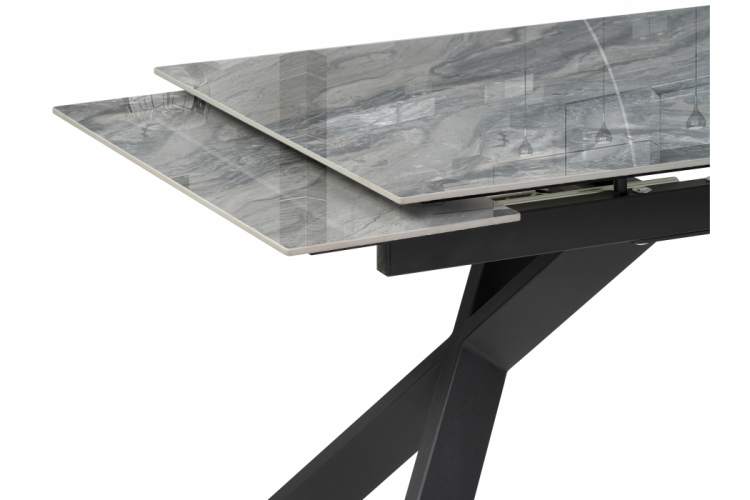 Керамический стол Хилбри 140(200)х80х76 оробико / черный-5