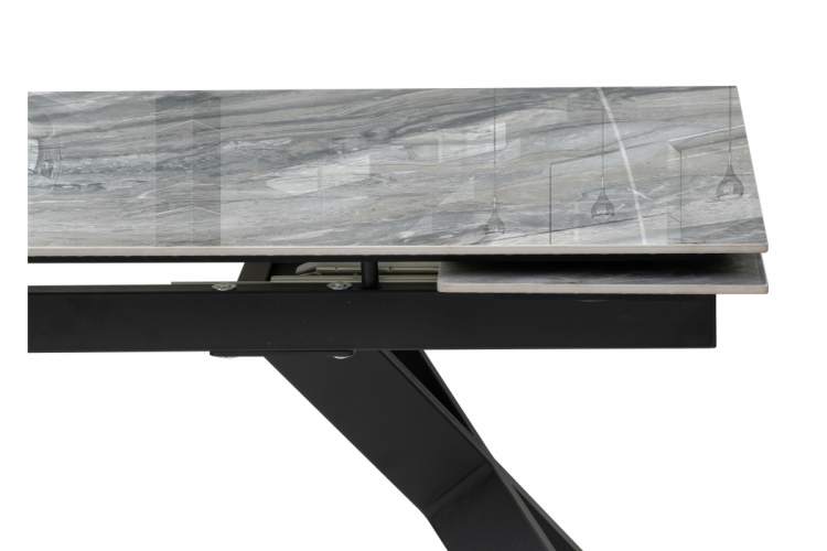 Керамический стол Хилбри 140(200)х80х76 оробико / черный-7