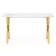 Керамический стол Селена 3 160х90х77 белый мрамор / золото