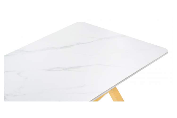Керамический стол Селена 3 160х90х77 белый мрамор / золото-6
