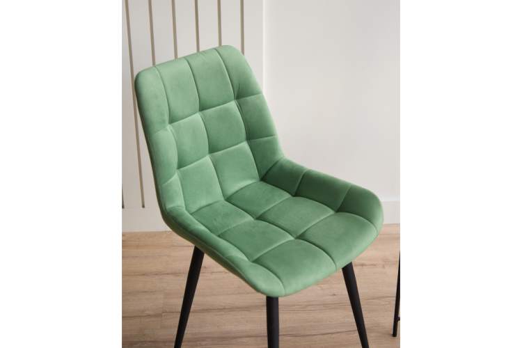 Стул на металлокаркасе Челси К фисташковый (zd 651) / черный np-6