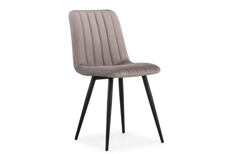 Стул на металлокаркасе Дани латте велюр velutto 08 / черный