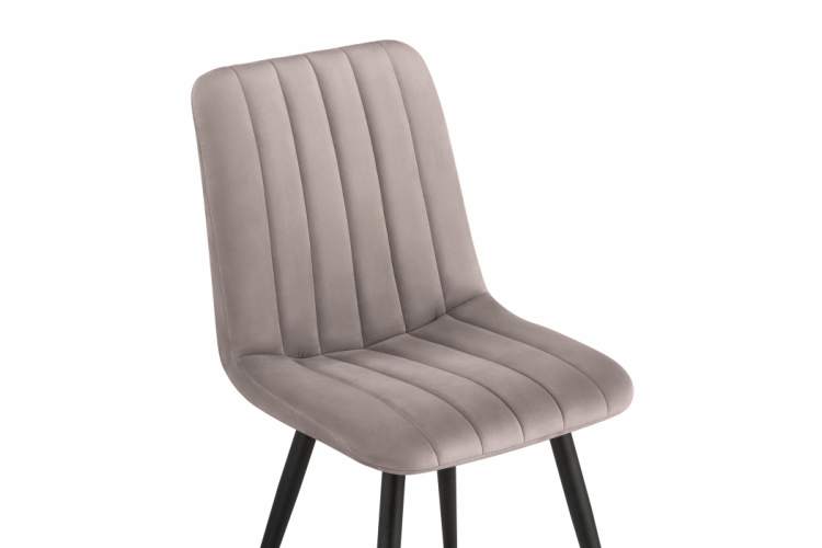 Стул на металлокаркасе Дани латте велюр velutto 08 / черный-5