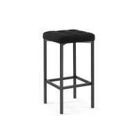 Барный стул Лофт микровелюр катания блэк / черный матовый