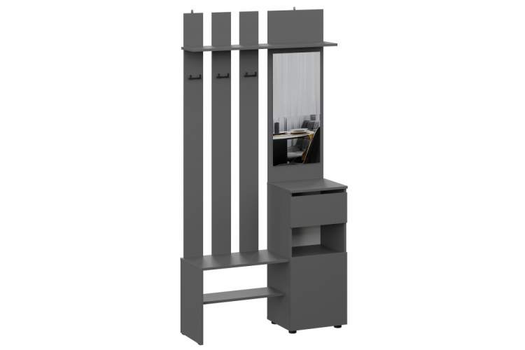 Прихожая Сибити графит серый комплектация 1-3