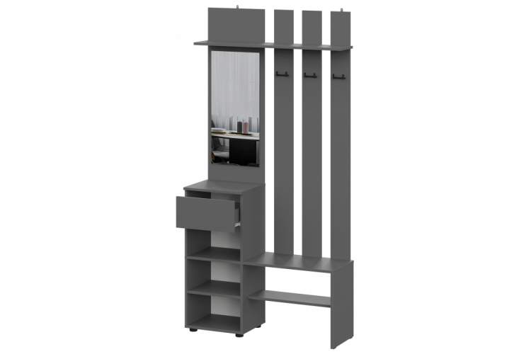 Прихожая Сибити графит серый комплектация 1-4