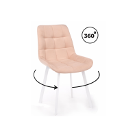 Стул на металлокаркасе Челси 360 П бежевый (zd 210) / белый np