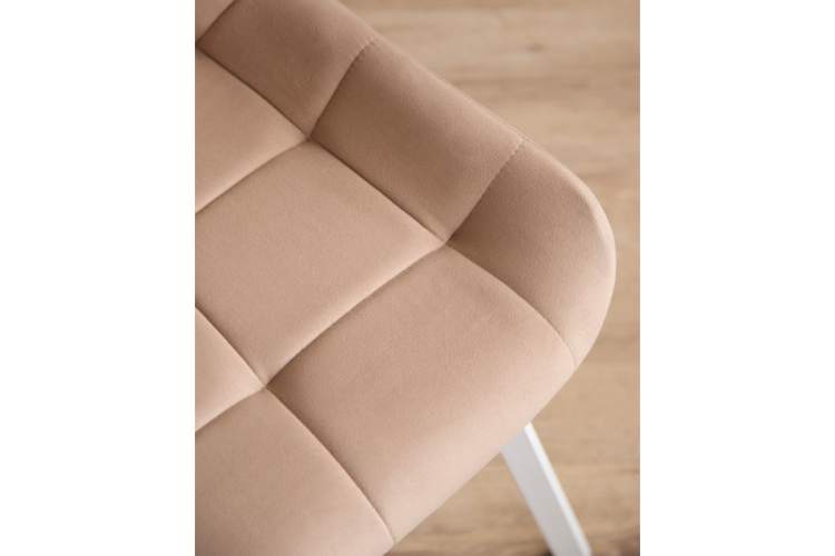 Стул на металлокаркасе Челси 360 П бежевый (zd 210) / белый np-8