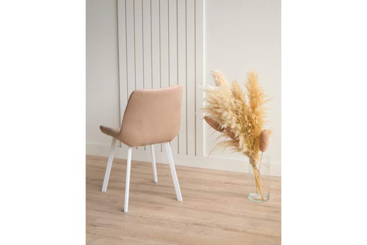 Стул на металлокаркасе Челси 360 П бежевый (zd 210) / белый np-9