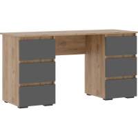 Компьютерный стол Элла ПС 02 серый графит 0162 / дуб крафт золото