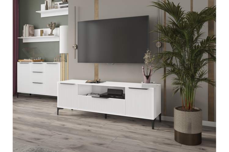 ТВ-тумба Иадама белый / белый глянец-1