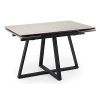 Керамический стол Памелла 120(180)х80 carmen light grey / черный