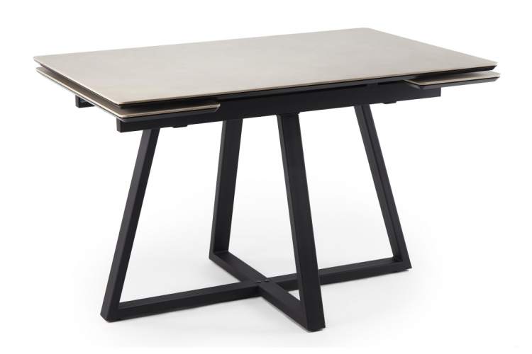 Керамический стол Памелла 120(180)х80 carmen light grey / черный