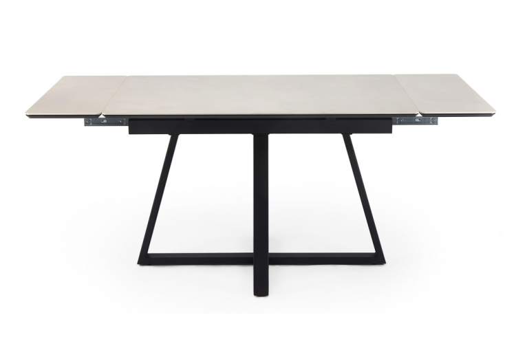 Керамический стол Памелла 120(180)х80 carmen light grey / черный-9