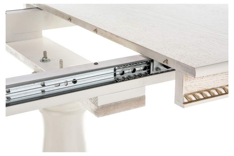 Стол деревянный Кантри 120 молочный / золотая патина-6