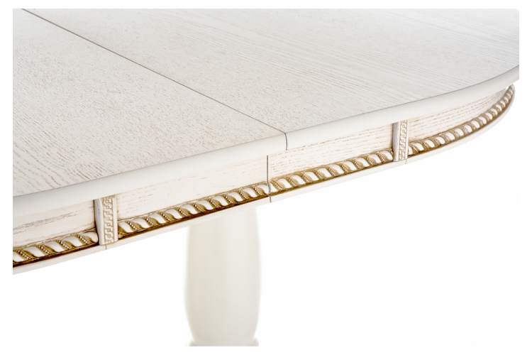 Стол деревянный Кантри 120 молочный / золотая патина-7