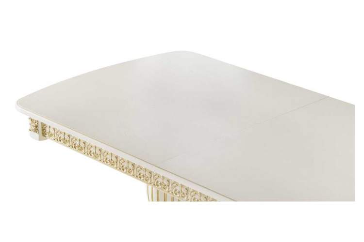 Стол деревянный Морнит 180(240)х100 слоновая кость / золото-6