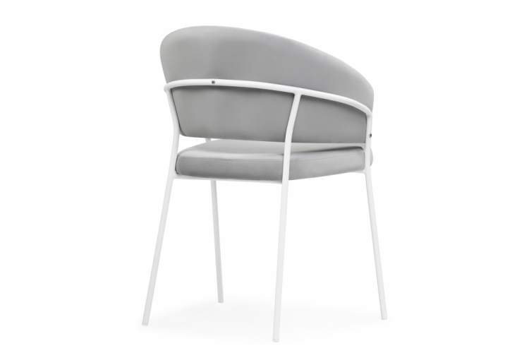 Стул на металлокаркасе Лео серый Brendy Monsoon 22 / белый-4