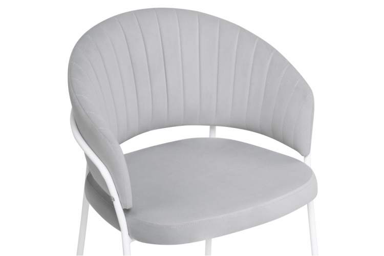 Стул на металлокаркасе Лео серый Brendy Monsoon 22 / белый-5
