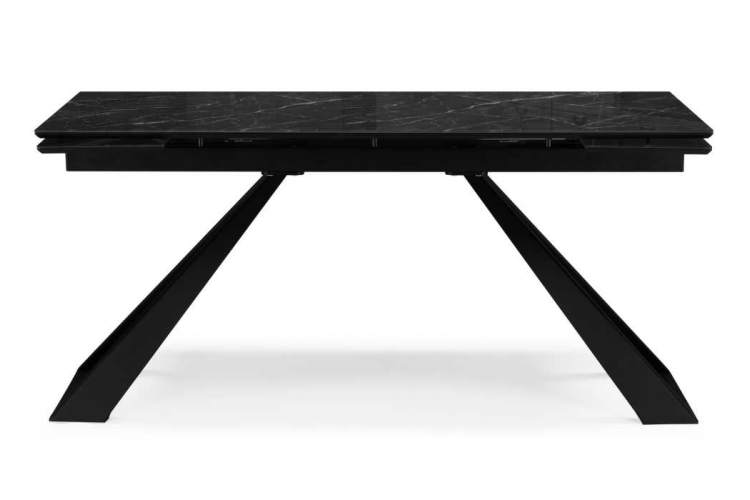 Стол стеклянный Маккарти 160(220)х90х75 дарк / черный-1