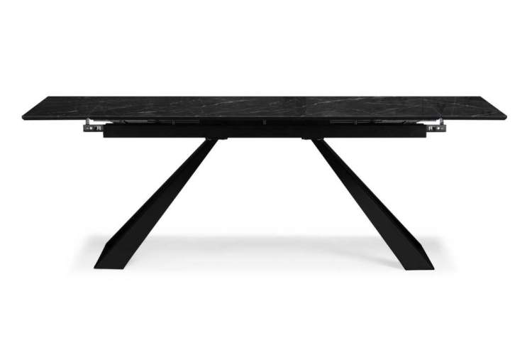 Стол стеклянный Маккарти 160(220)х90х75 дарк / черный-2