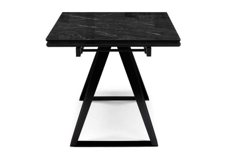 Стол стеклянный Маккарти 160(220)х90х75 дарк / черный-3