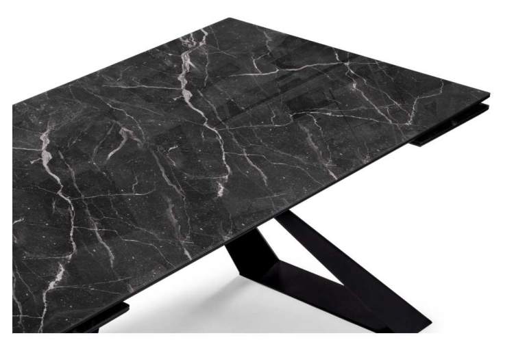 Стол стеклянный Маккарти 160(220)х90х75 дарк / черный-4