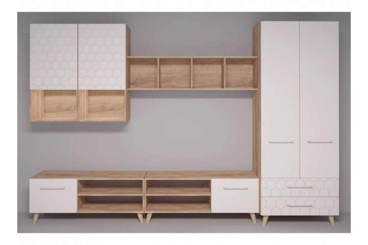 Шкаф Мариус М-05 дуб баррик / белый матовый-3