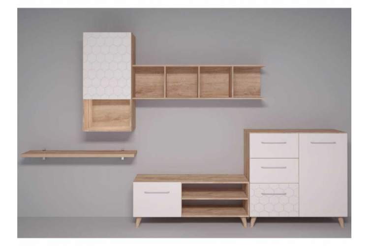 Шкаф Мариус М-05 дуб баррик / белый матовый-5