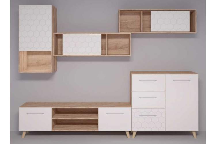 Шкаф Мариус М-05 дуб баррик / белый матовый-6