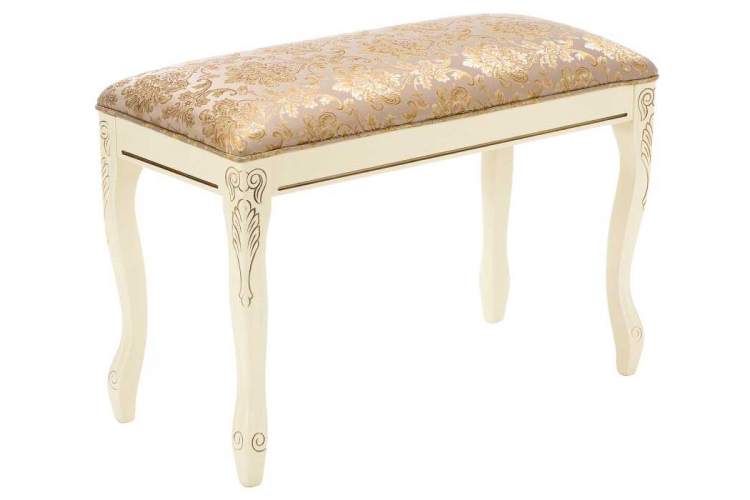 Банкетка Валентино патина золото / бежевый