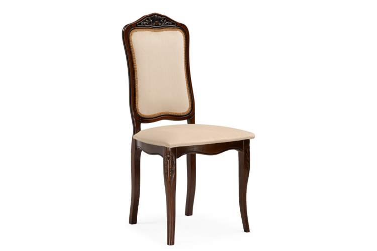 Стул деревянный Эмилин вишня / бежевый тк. К02