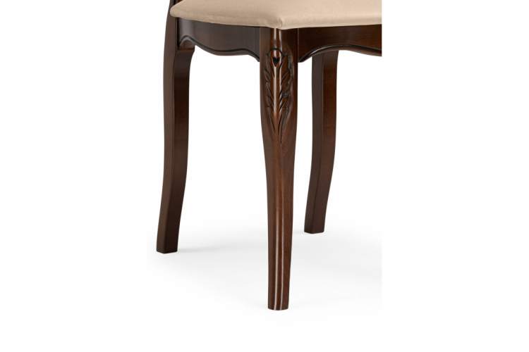 Стул деревянный Эмилин вишня / бежевый тк. К02-14