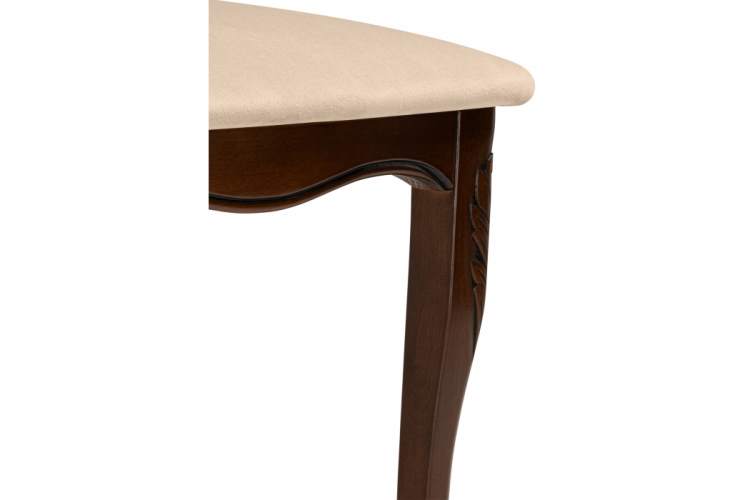 Стул деревянный Эмилин вишня / бежевый тк. К02-15