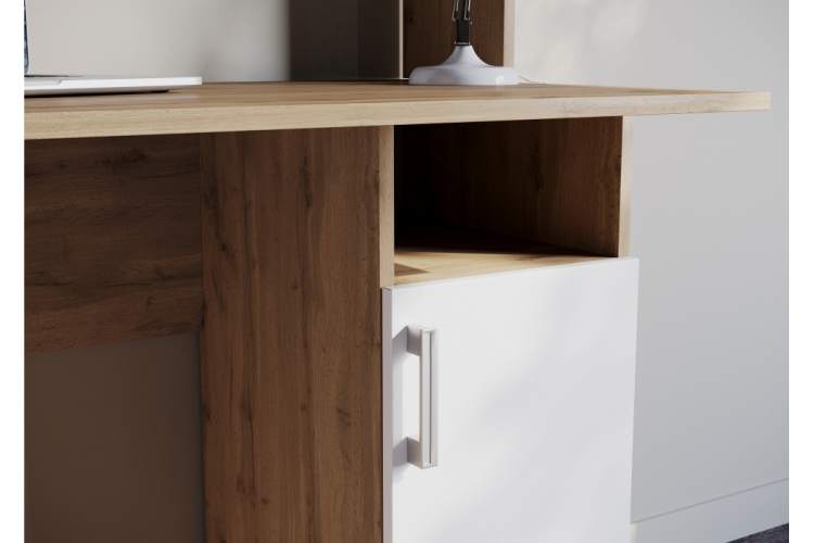 Компьютерный стол Эндо дуб вотан / белый-4