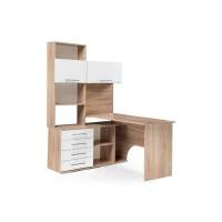 Компьютерный стол КСТ-14.1Л левый дуб сонома / белый