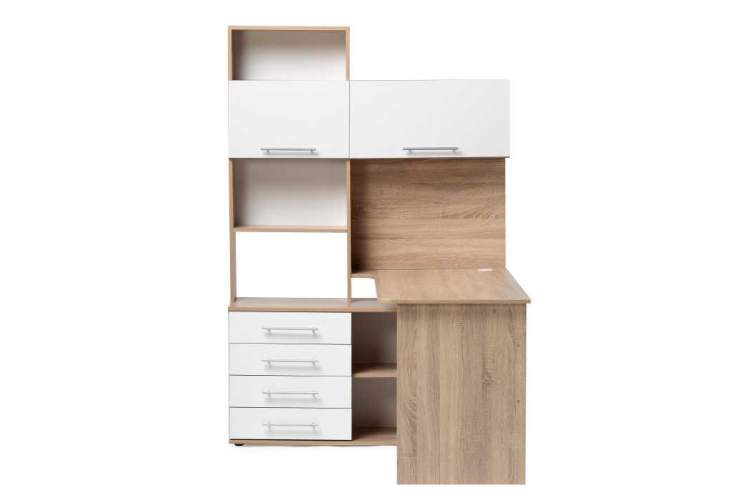 Компьютерный стол КСТ-14.1Л левый дуб сонома / белый-3