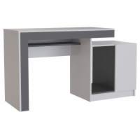 Компьютерный стол Модена белый / графит