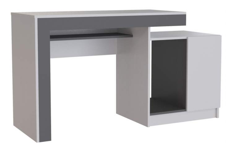 Компьютерный стол Модена белый / графит