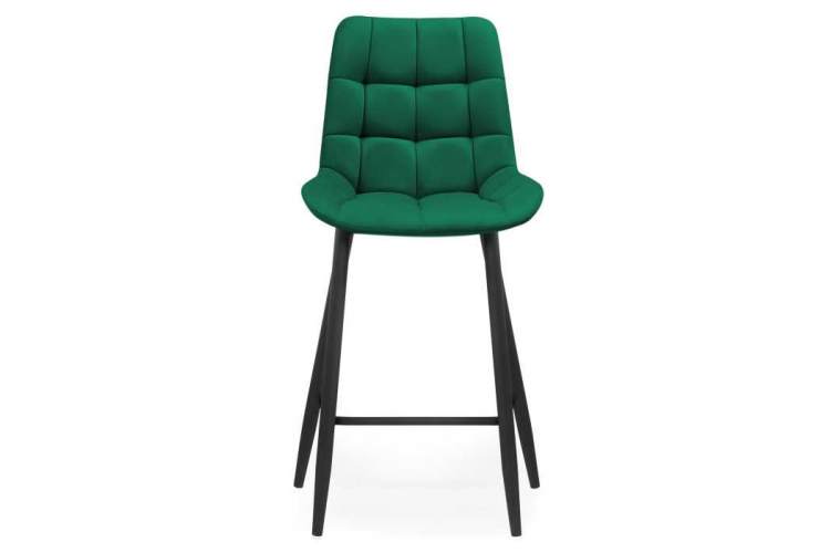 Алст велюр зеленый / черный Барный стул-1