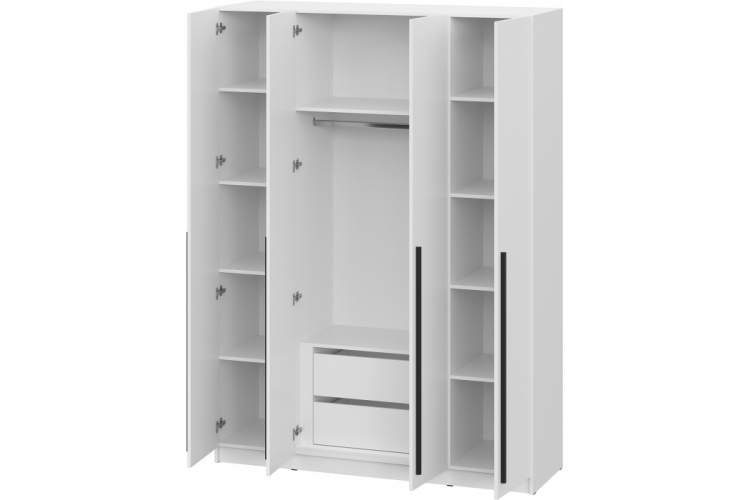 Шкаф Бирма ШК-1600 белое дерево / белое дерево-4