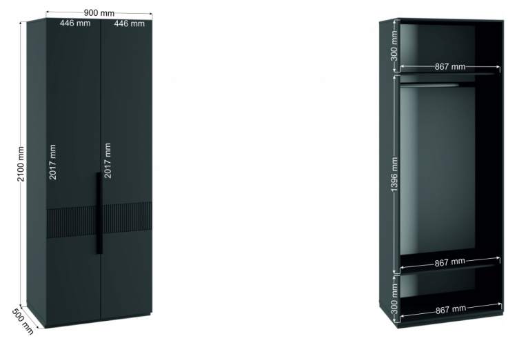 Шкаф Ника эйхория QR-17 / графит-1