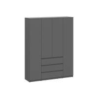 Шкаф Сибити четырехстворчатый графит серый