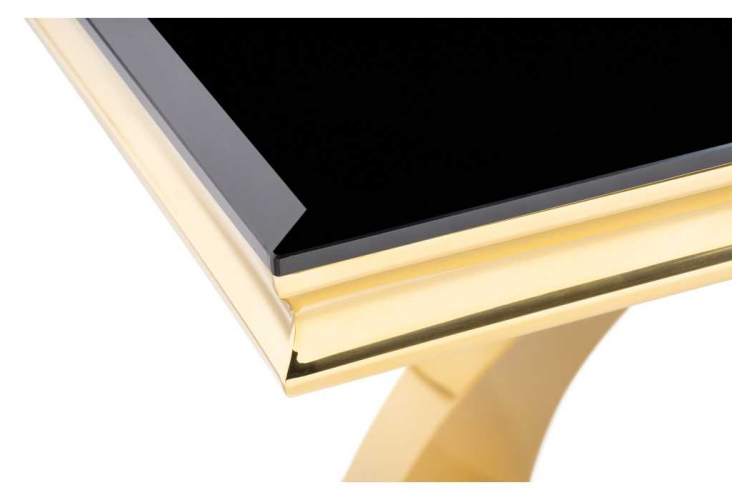 Стол стеклянный Komin 2 черный / золото-4