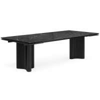 Стол стеклянный Мален 240x110 дарк / черный