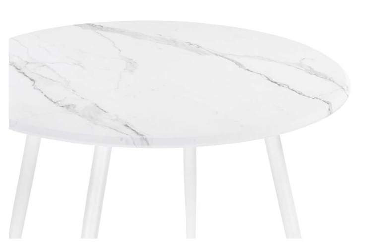 Стол Абилин 100 мрамор белый / белый матовый Стол деревянный-2