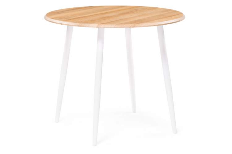 Стол деревянный Абилин 90 дуб вотан / белый матовый