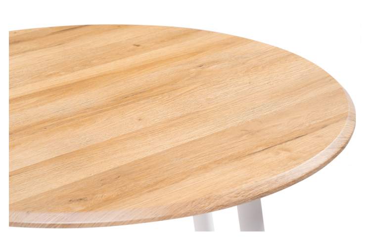 Стол деревянный Абилин 90 дуб вотан / белый матовый-4