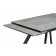 Габбро 120(180)х80х76 серый мрамор / черный Обеденный стол