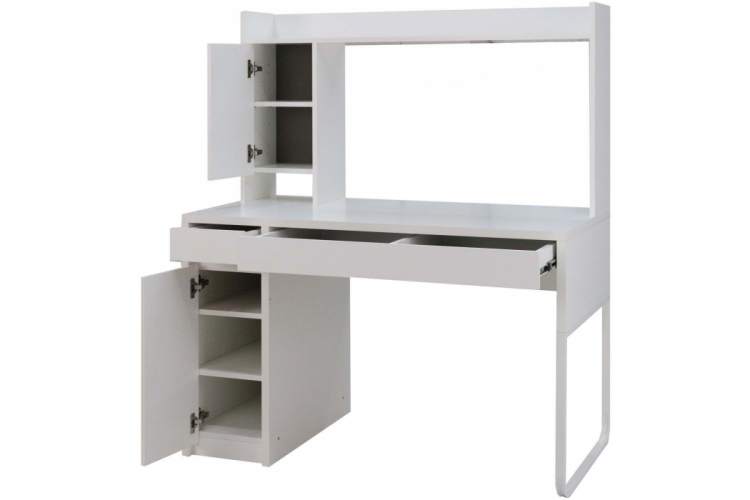 Компьютерный стол Сити-12 белый шелк-11